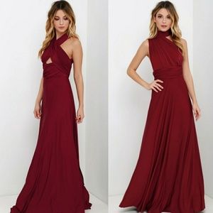 Maroon infinity wrap dress (never worn)